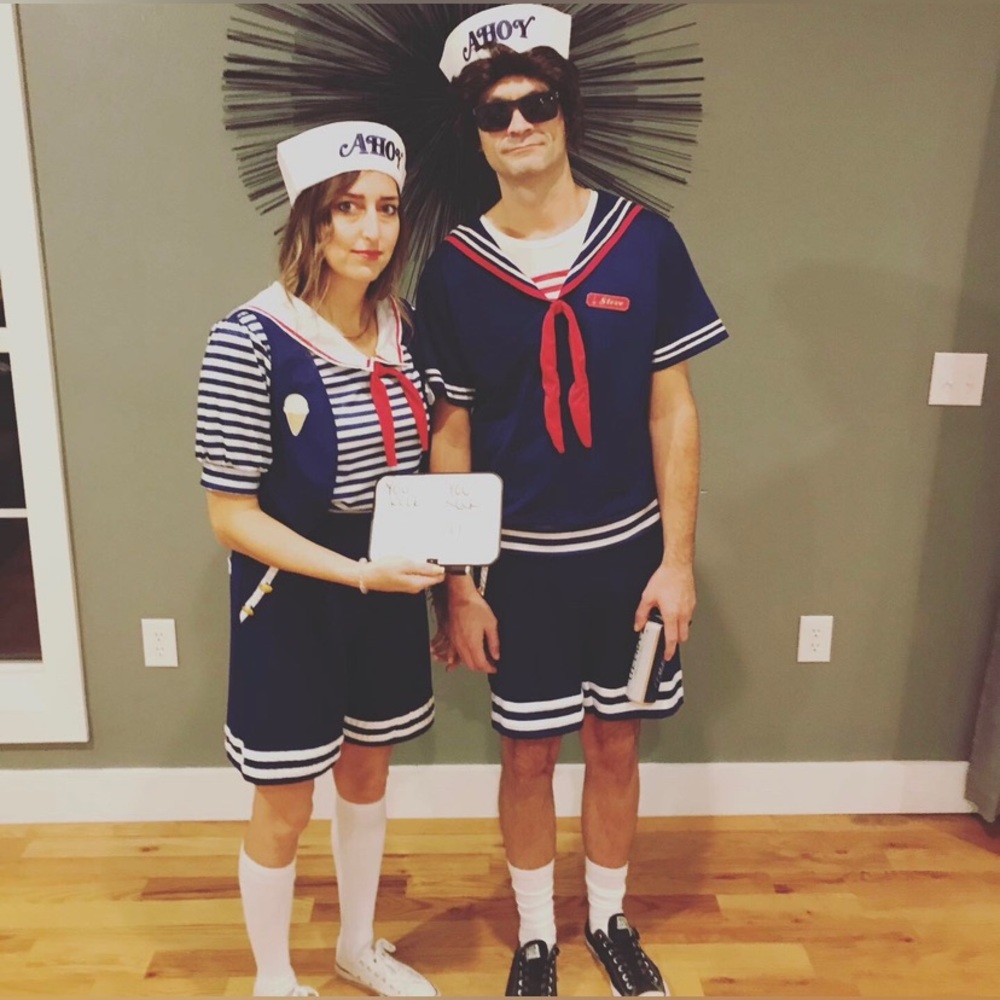 Stranger Things 3 Scoops Ahoy - Robin and Steve Couples Costumes
